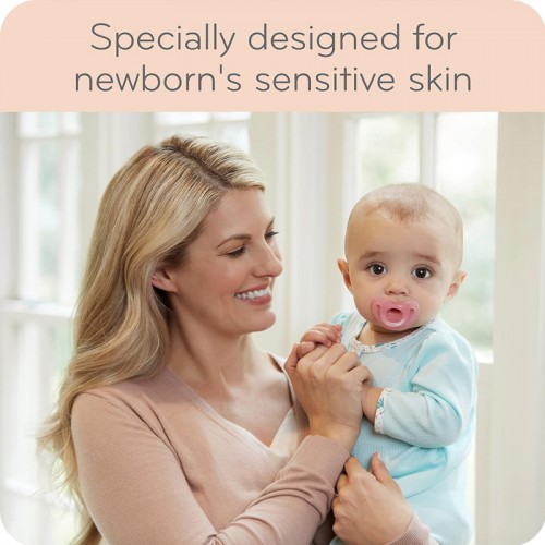 NUK Sensitive Silicone Soother | Pacifier | 100% Soft Silicone | Comfy Orthodontic Pacifier | Recommended by Pediatricians | 1pcs/ Box | Made in USA